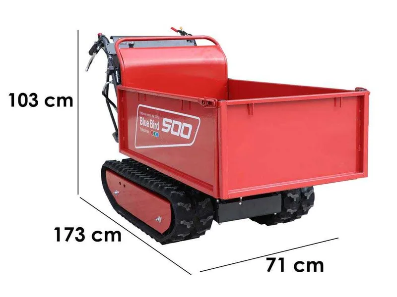 Brouette à chenilles blue bird Transporter 500 H - Caisson extensible avec charge de 500 Kg