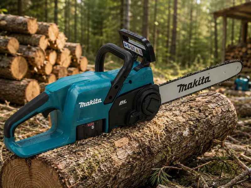 Makita DUC357Z - Tronçonneuse électrique à batterie - 18 V 6 Ah - Guide de 35 cm
