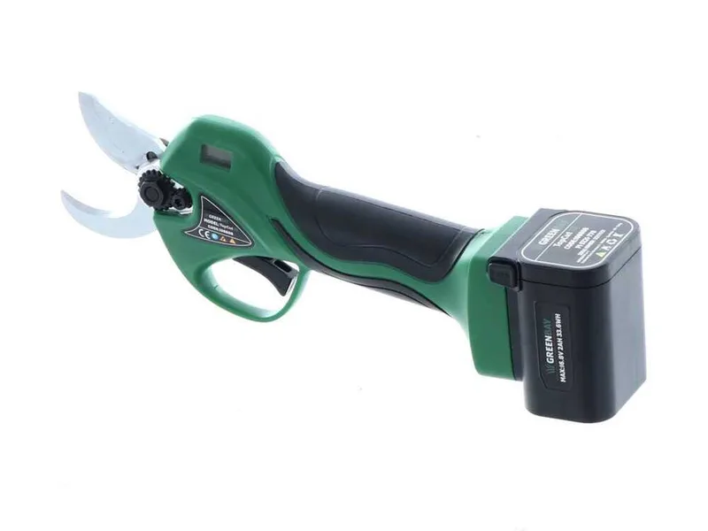 Sécateur de taille à batterie GreenBay TopCut 32 - 2 batteries de 16.8V - 2Ah - Diamètre de coupe 32 mm