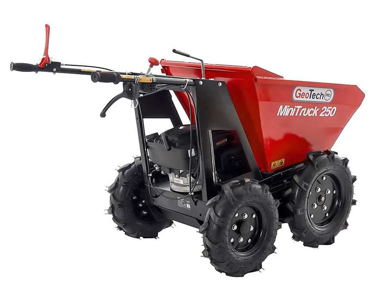 GeoTech Pro MiniTruck 250 - Brouette motorisée 4x4 avec moteur Loncin LC1P65FE-2