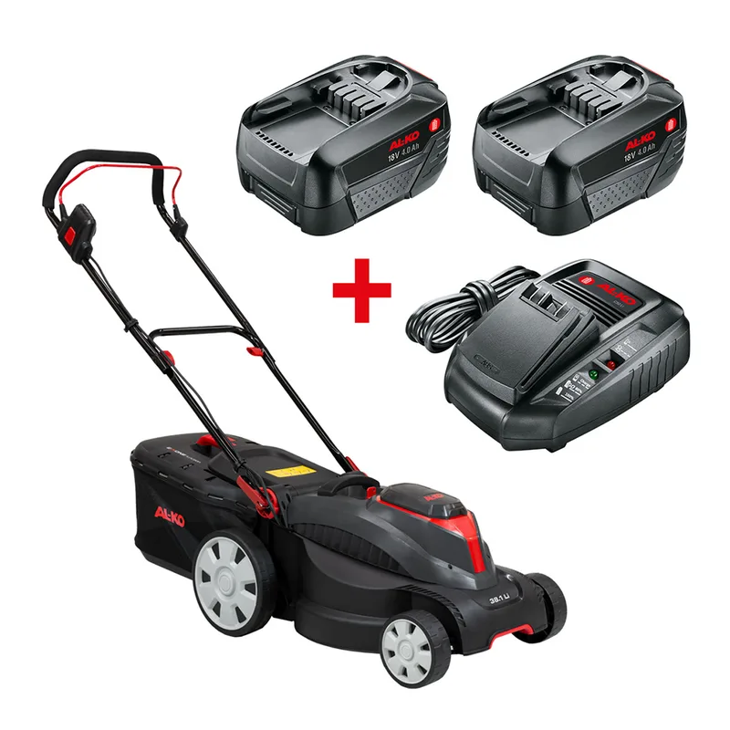 AL-KO 38.1 Li Easy - Tondeuse à gazon à batterie - Coupe 37 cm - 2 x 18 V/4,0 Ah
