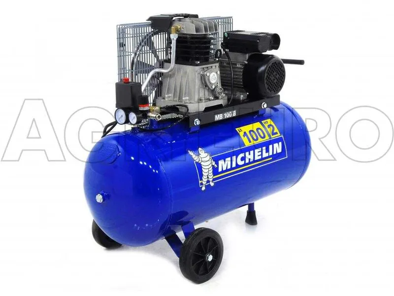 Michelin MB 100 B - Compresseur d'air électrique monophasé à courroie - Moteur 2 CV - 100 L