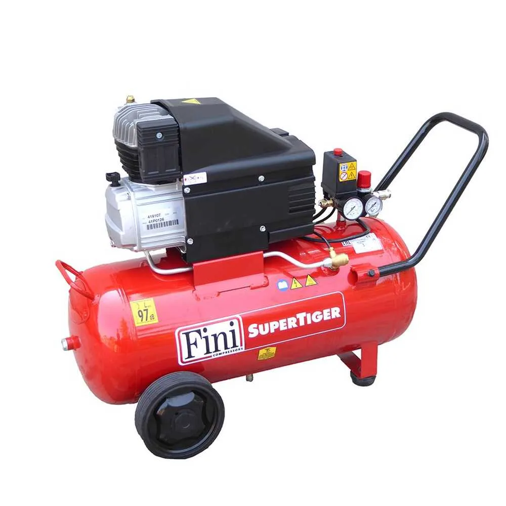 Fini Super Tiger MK 312 - Compresseur d'air électrique monophasé - Moteur 3 CV - 50 L