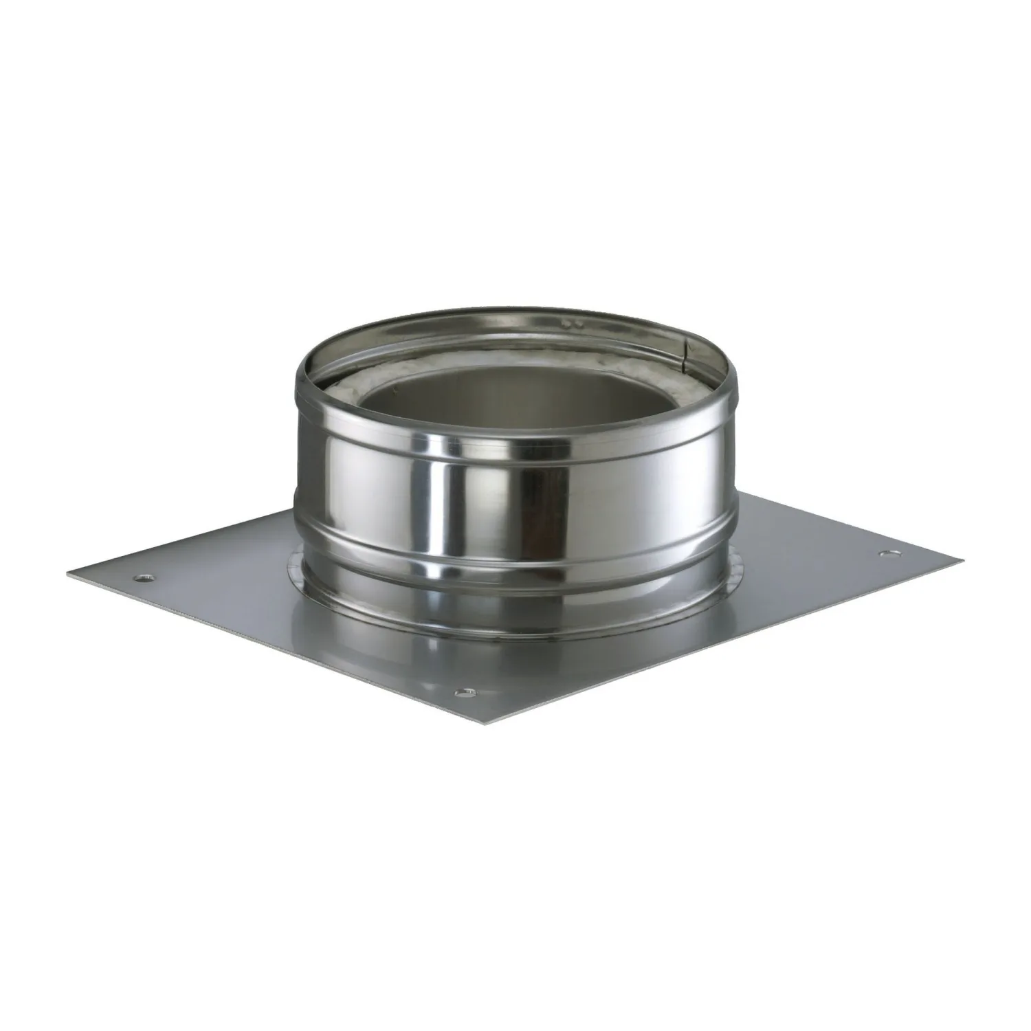 Schiedel plaque de base montage au sol pour coude avec pied de support Ø200 mm brillant