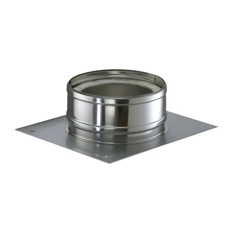 Schiedel plaque de base montage au sol pour coude avec pied de support Ø200 mm brillant