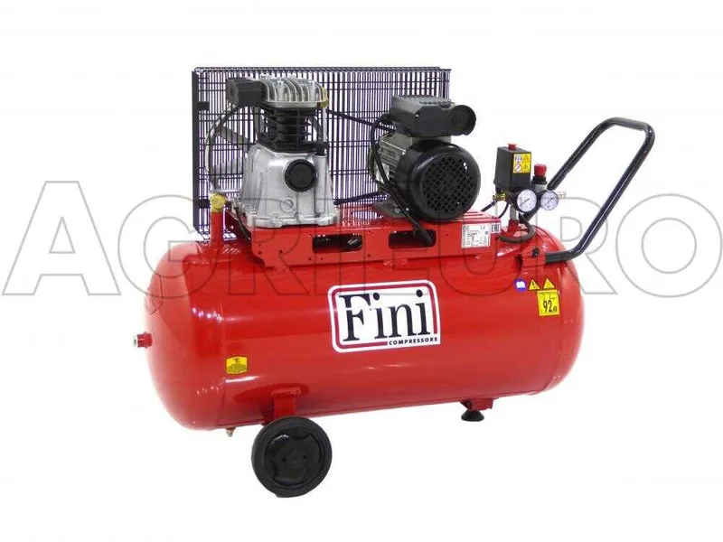 Fini Advanced MK 102 N 90 2M - Compresseur d'air électrique monophasé à courroie - Moteur 2 CV - 90 L