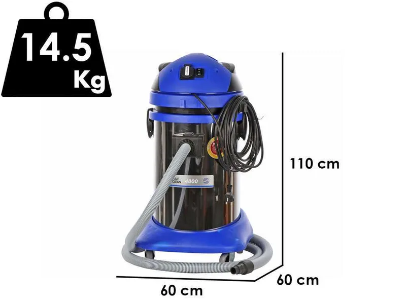 Annovi & Reverberi 4800 - Aspirateur bidon - Cuve Inox 37 L - 1400W