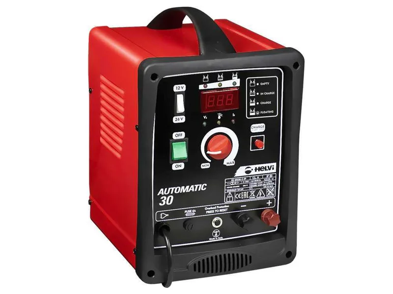 Helvi Automatic 30 - Chargeur de batterie et mainteneur de charge automatique portable - 12/24V - Monophasé
