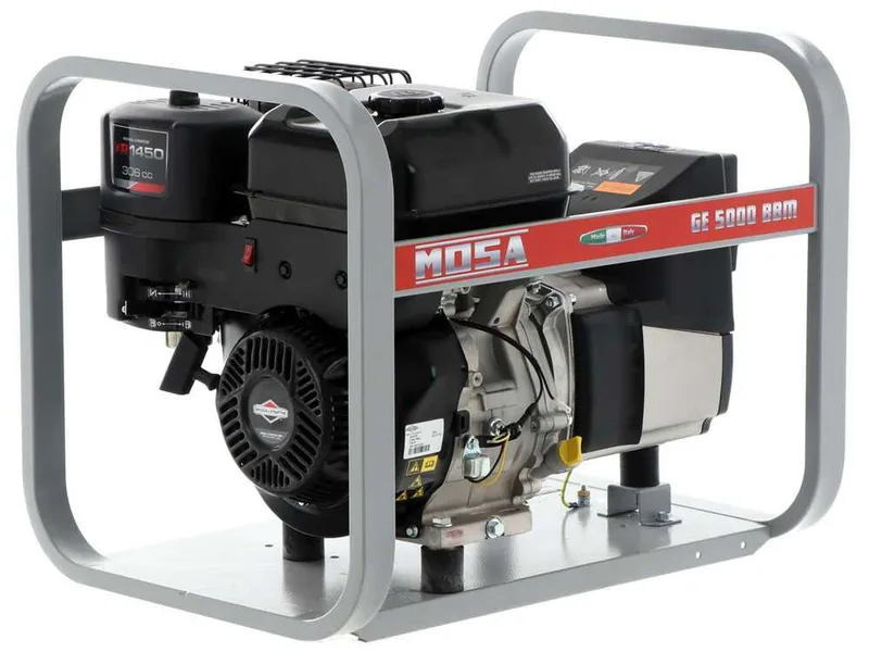MOSA GE 5000 BBM - Groupe électrogène à essence 4.5 KW - Continue 3.6 kW Monophasé - Moteur B&S XR1450