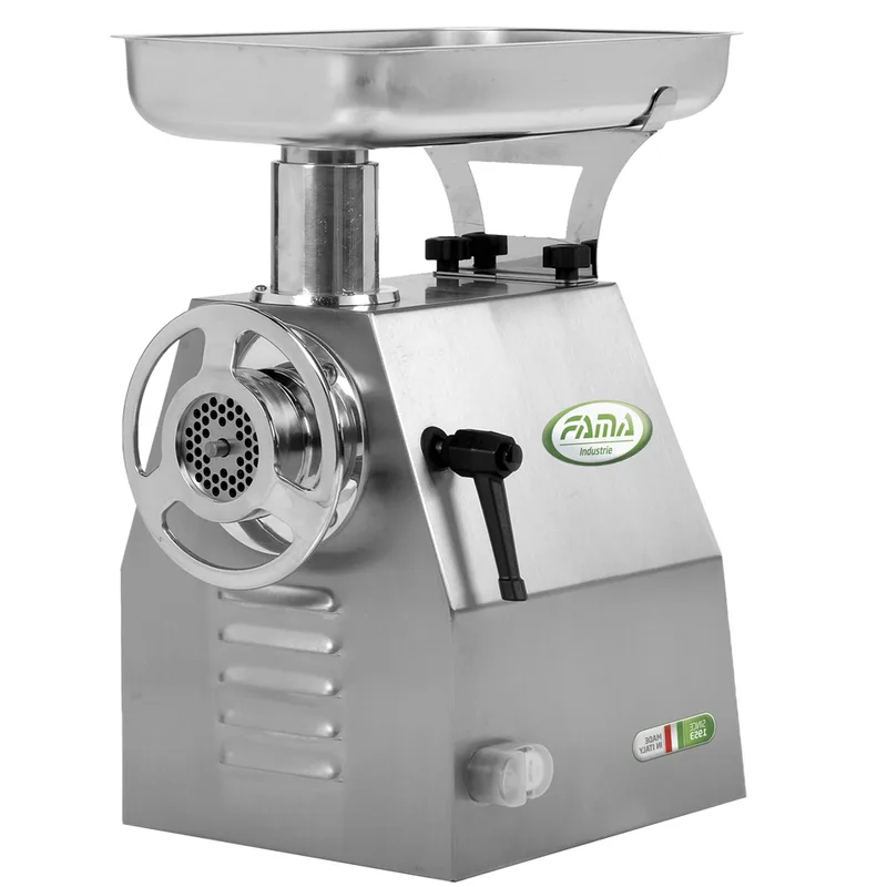 Fama TI22R - Hachoir à viande électrique - Corps en acier inox - Groupe de hachage en fonte - 400V