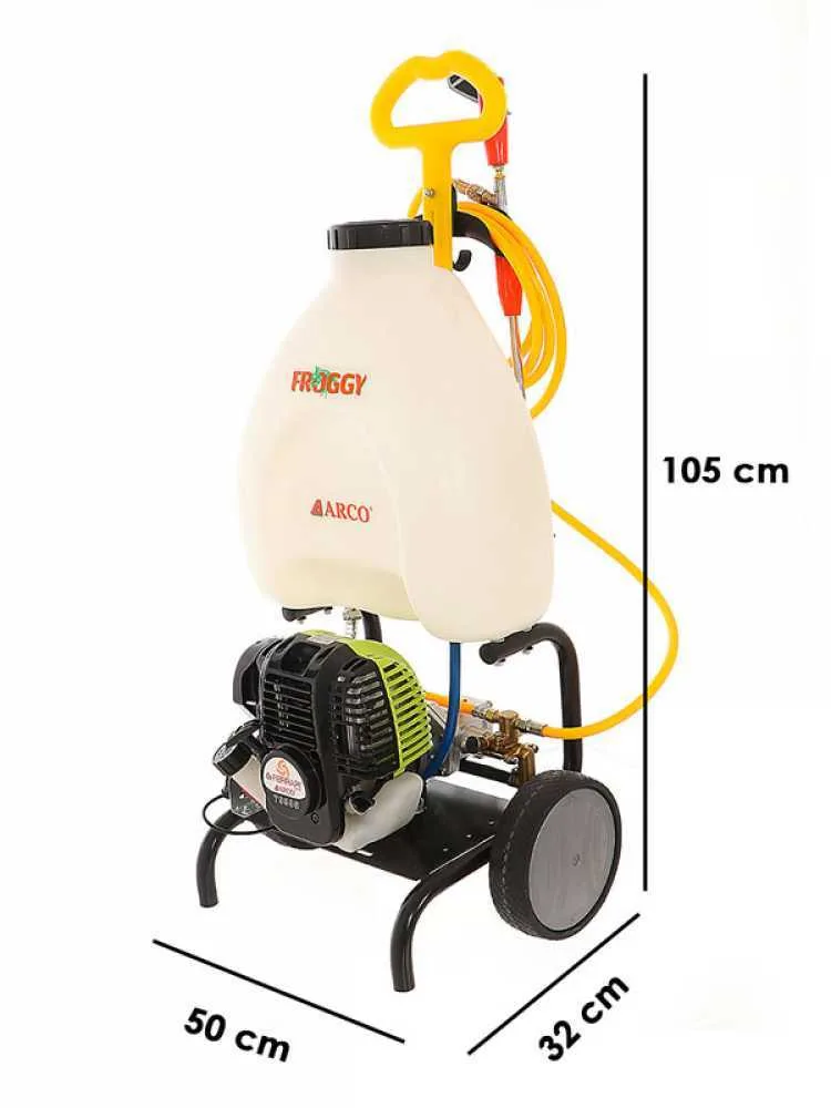Pompe de pulvérisation thermique ARCO Froggy Super S35 à trolley avec moteur 4 temps