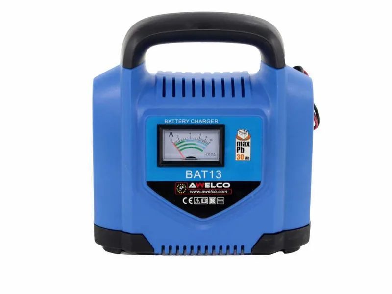 Awelco BAT 13 - Chargeur de batterie portable - alimentation monophasée - batteries 12V, de 10/30Ah