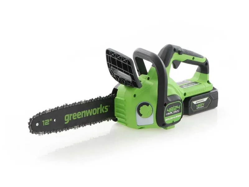 Greenworks GD24CS30 - Tronçonneuse électrique à batterie 24 V 4 Ah - Lame de 30 cm