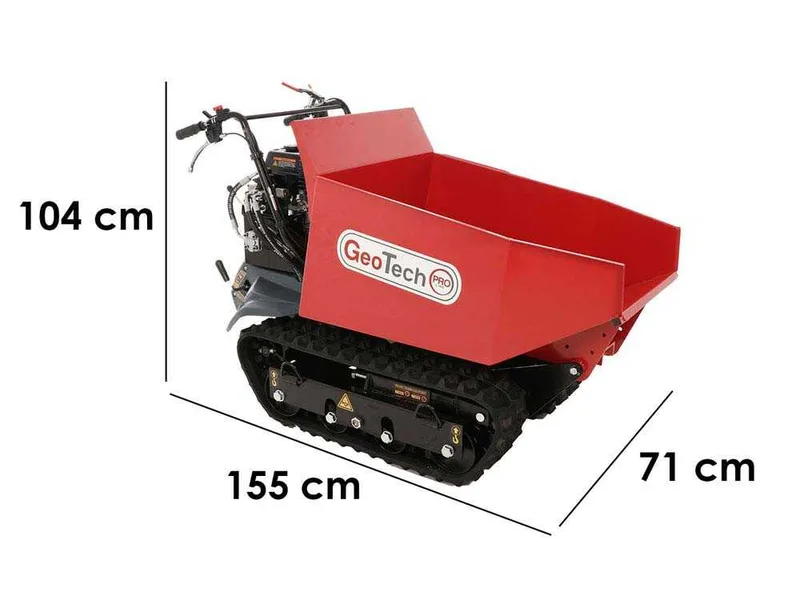 Brouette à chenilles GeoTech Pro GeoPorter H-540D Hydro - Caisson dumper hydraulique 500Kg
