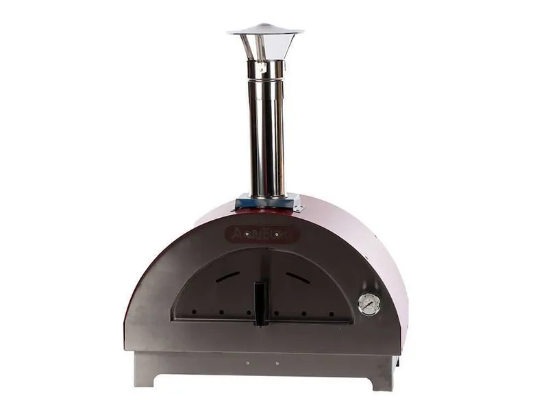 AgriEuro Quattro Stagioni Rouge - Four à bois pour pizza d'extérieur 60x40 - capacité 1 pizza