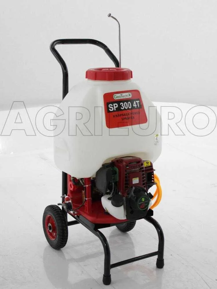 Pulvérisateur thermique avec chariot ou à dos GeoTech SP 300 4T moteur essence 4 temps