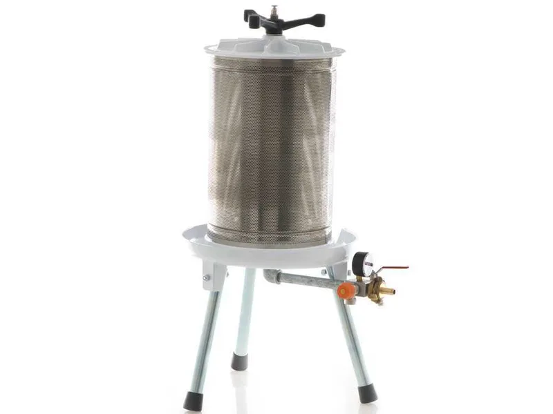 Enotecnica Pillan Carezza - Pressoir hydraulique à fruits 40 L - Cuve INOX