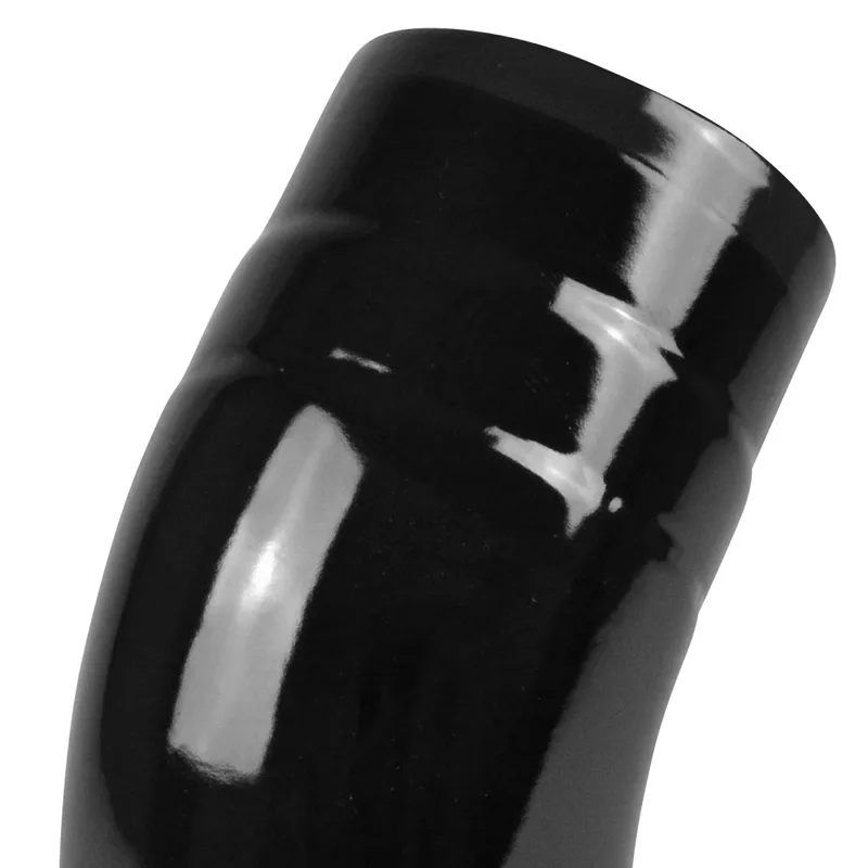 Coude de conduit de fumée / Coude de tuyau de poêle émaillé 130mm - Coude 45° lisse Noir