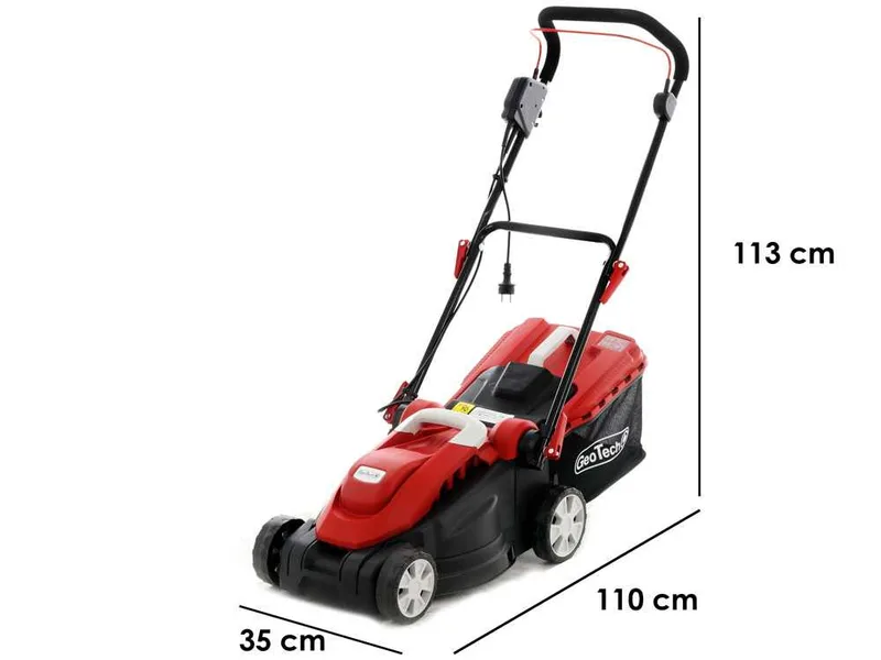 GeoTech TTD 360 B - Tondeuse à gazon électrique - 1500W - Coupe de 35 cm