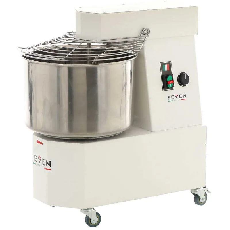 Pétrin à spirale professionnel Seven Italy GH 50 2V - 230 V - Avec roues et Minuterie - 2 vitesses
