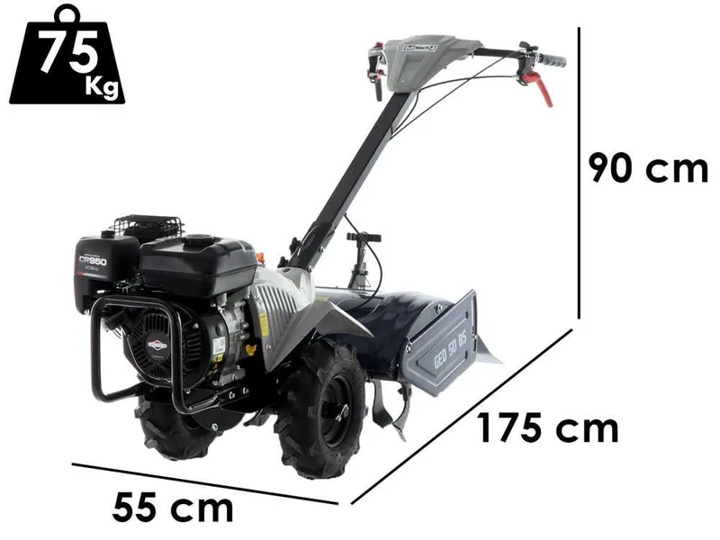 BullMach GEO 50 BS - Motoculteur à essence - Brigs&Stratton CR950 - 7HP