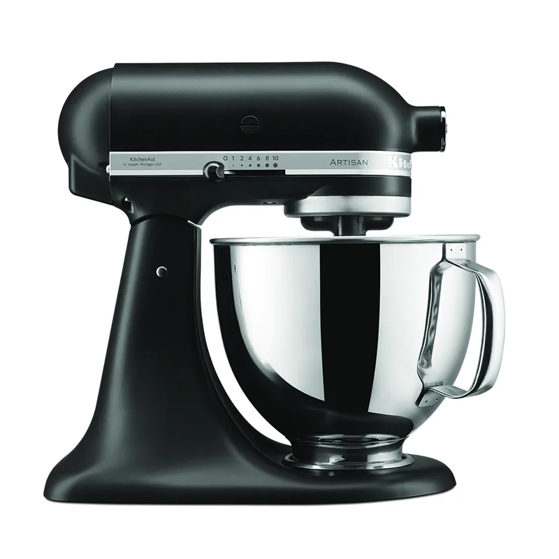 KitchenAid Artisan 5KSM125-EBM Noir mat - Batteur mélangeur planétaire avec tête relevable