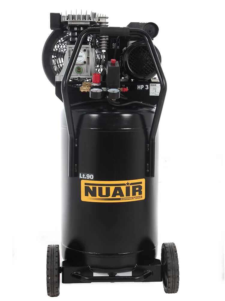 Nuair B2800B/3M/90V - Compresseur d'air électrique vertical à courroie - Moteur 3 CV - 90 L