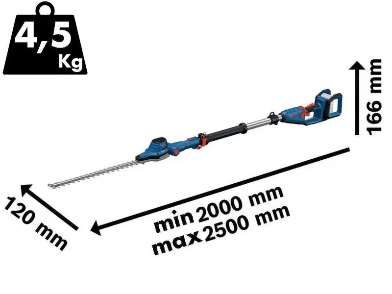 Bosch Professional GHE 18V-50T - Taille-haie à batterie sur perche - 18 V