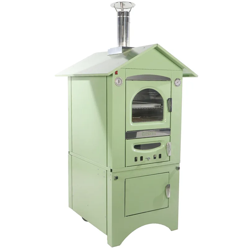 Clementi Smart - Four à bois pour pizza d'extérieur - 80 x 45 cm - Vert