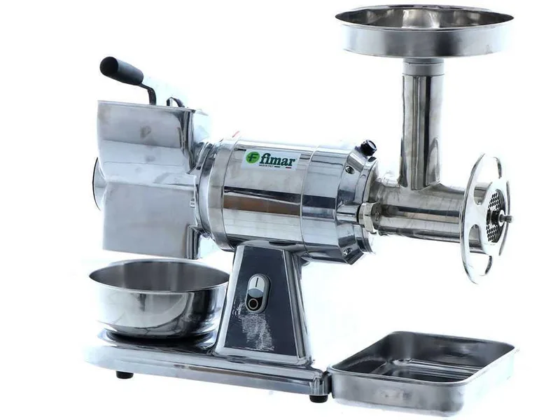 Fimar TC22AE - Hachoir à viande électrique avec râpe intégrée - 400 V - 1.5 CV - Groupe de hachage INOX - Sans inverseur de marche