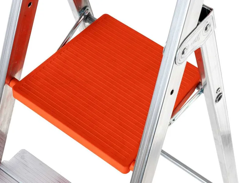 Gierre Stabila AL730DS - 6 marches, 1.96 m - Échelle en aluminium avec tréteau