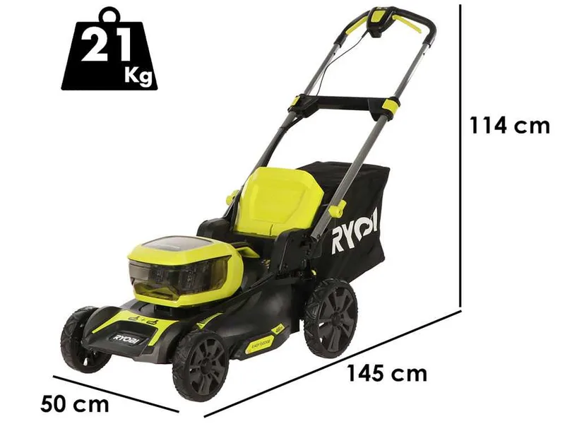 Ryobi RY18LMX46A-250 - Tondeuse à gazon à batterie - 2x 18V/5Ah - Largeur de coupe 46 cm