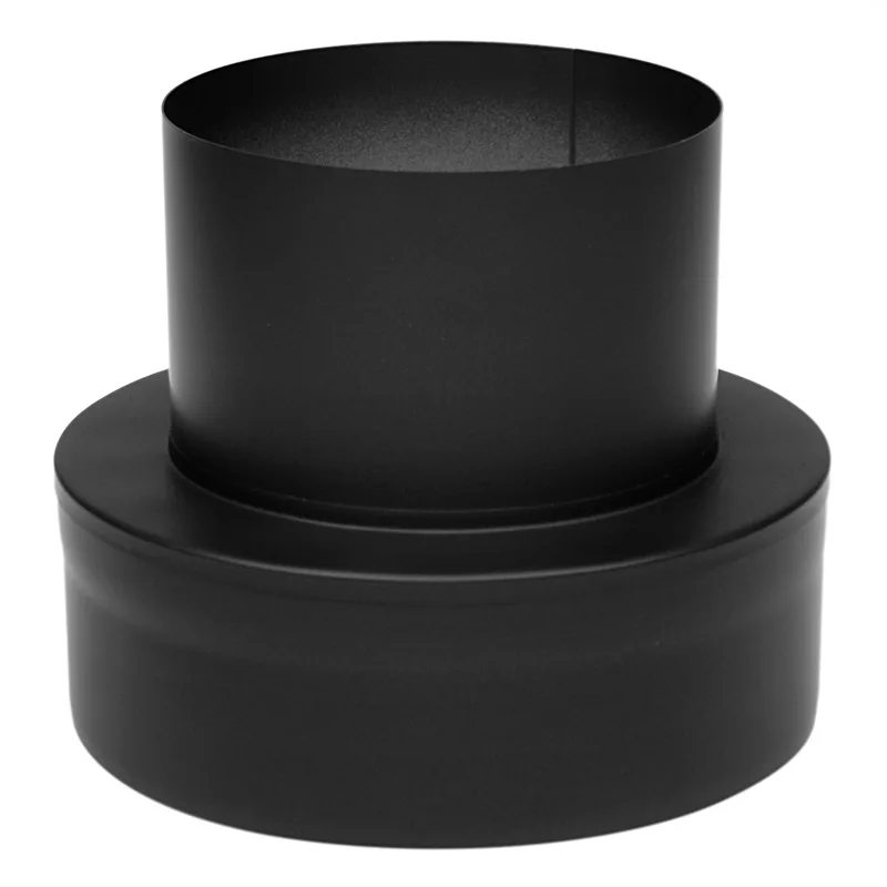 Raik Coltherm Adaptateur double paroi 150mm transition de EW à DW noir pour tuyau de fumée / conduit de fumée