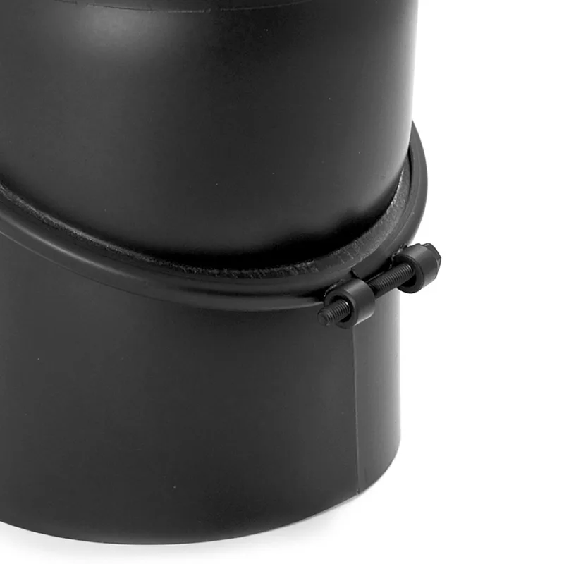 Raik Basic coude de tuyau de fumée 160mm noir 0–45° sans porte pour tuyau de fumée / conduit de fumée