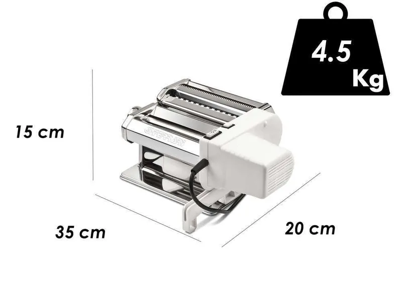 Girmi Pasta Machine - Laminoir - Machine à pâtes électrique/manuelle en INOX 90X