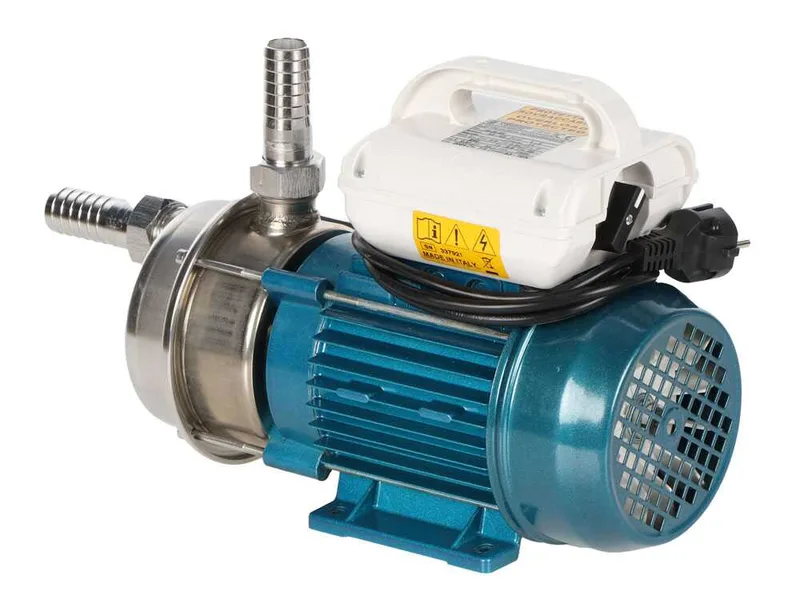Tellarini ALM 25 - Pompe électrique de transfert pour huile en acier inoxydable - Raccord droits en acier inoxydable - Monophasée - 230V - Choisissez vos raccords