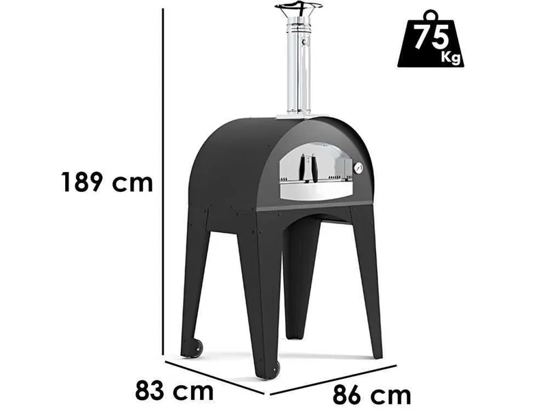 Seven Italy Artemide - Four à bois d''extérieur
