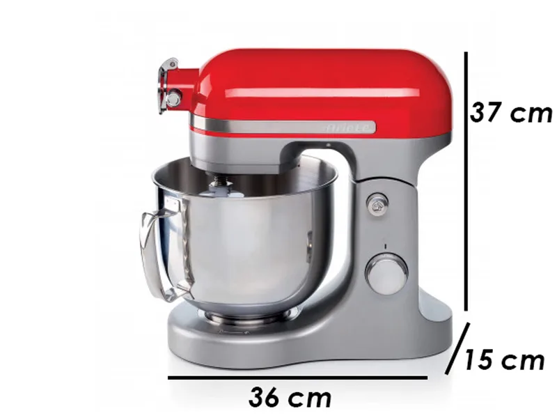 Batteur Mélangeur Planétaire Ariete Moderna Rouge - Puissance 1600 Watts