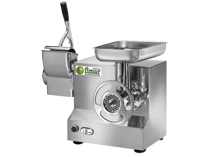 Fimar TC22AT - Hachoir à viande électrique avec râpe intégrée - 400 V - 1.5 CV - Groupe de hachage en aluminium - Avec inverseur de marche