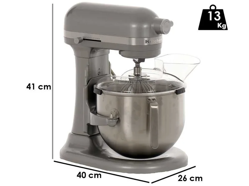 KitchenAid Heavy Duty 5KSM70JPX-ECU Silver - Batteur Mélangeur Planétaire