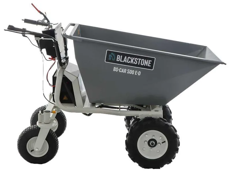 Brouette électrique à batterie BlackStone BS-CAR 500 E-D - Batterie de 48V/25Ah