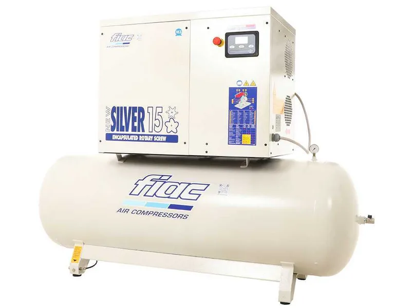Fiac New Silver 15/500 - Compresseur rotatif triphasé à vis silencieux - Moteur 15 HP