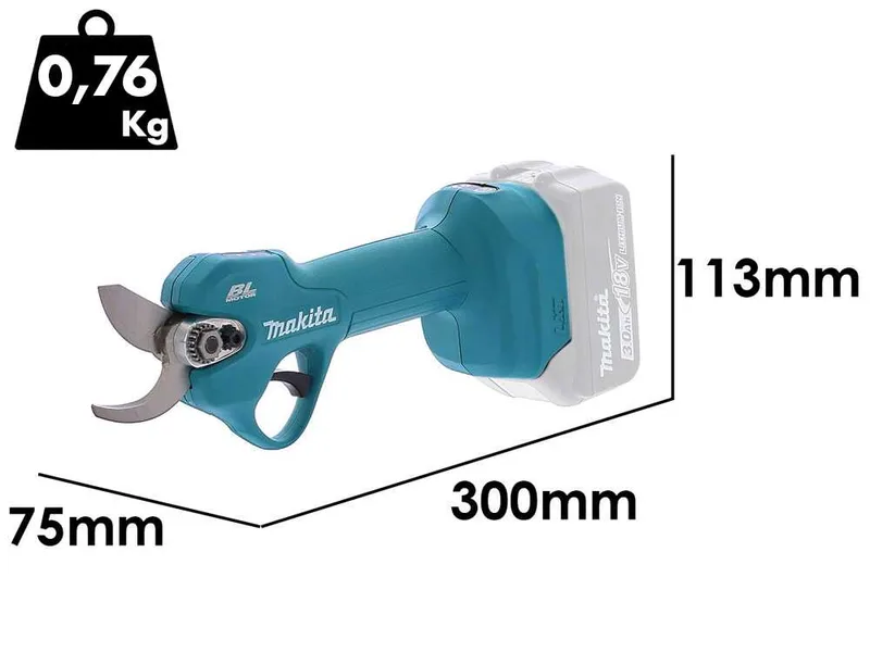 Makita DUP181Z - Sécateur électrique à batterie - 18 V - Diamètre de coupe 30 mm