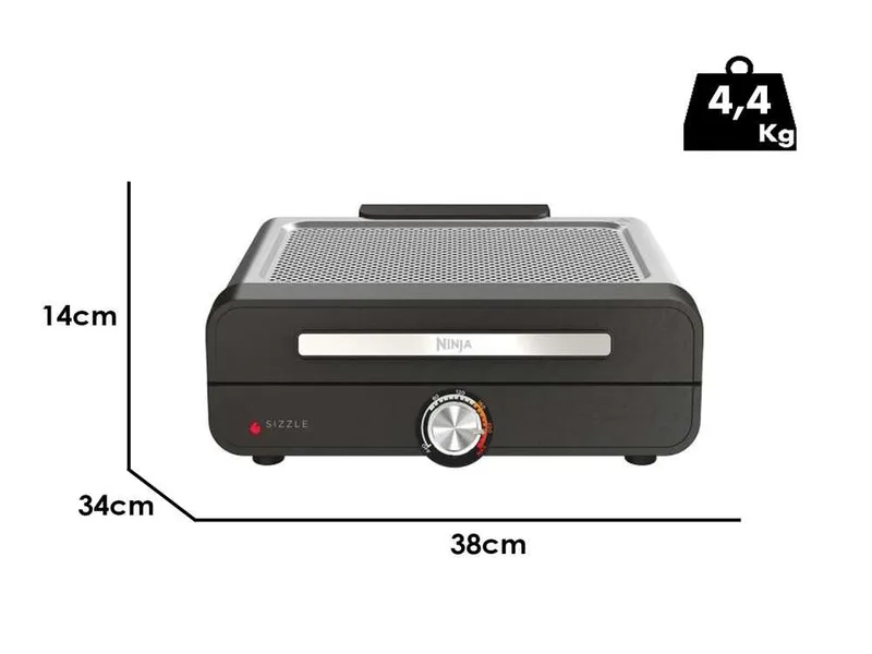 Ninja Sizzle GR101EU - Grill et plancha électrique d'intérieur - 1450W