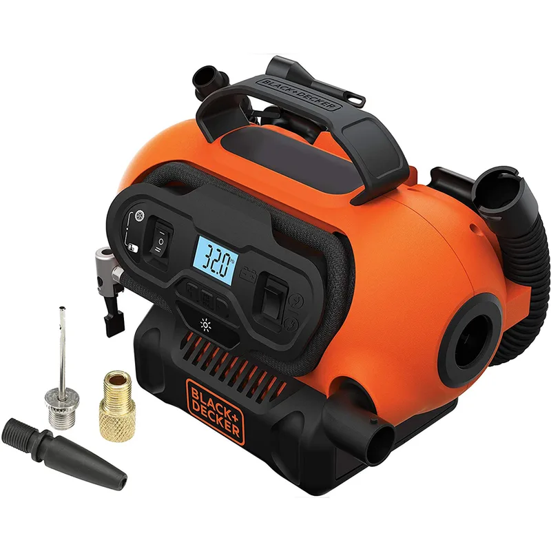 Black & Decker BDCINF18N-QS - Compresseur d'air portatif Oilless Multi-alimentation - 11 Bar Max