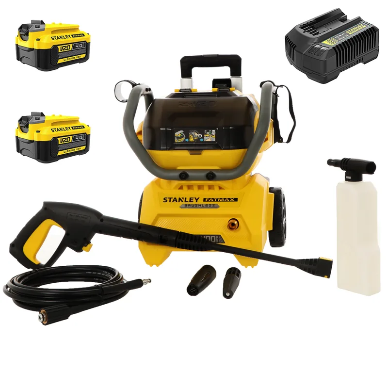 Stanley SFMCPW1500B-XJ - Nettoyeur haute pression à batterie - 100 bar - 2x 18V 4Ah