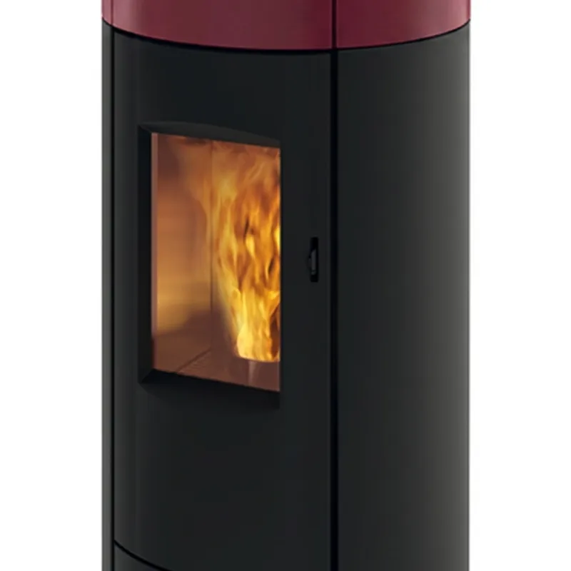 EK63 Yung 130++ Evo Poêle à granulés céramique bordeaux
