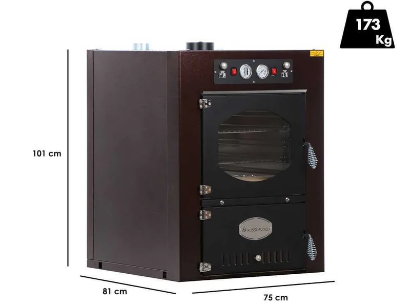 Rossofuoco Garden Color 65 - Four à bois encastrable Marron