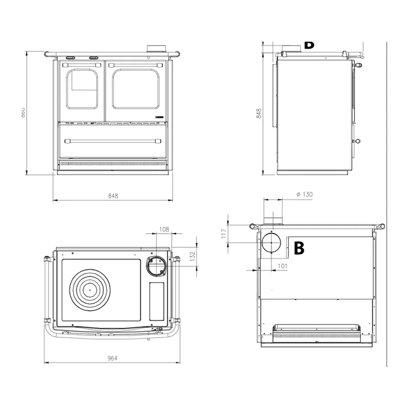 La Nordica SOVRANA EASY.16 - Blanc cuisinière à bois