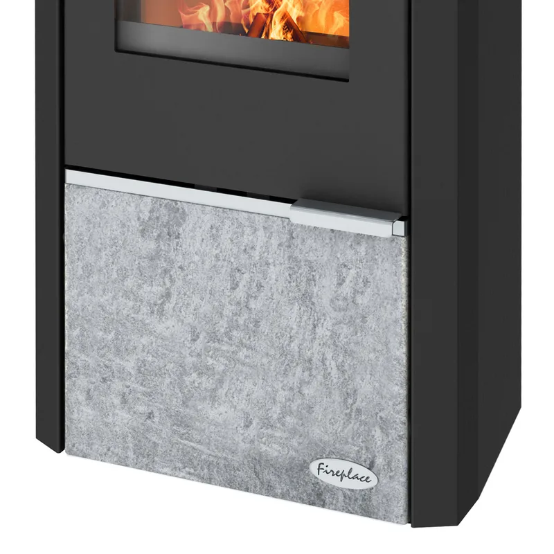 Poêle à bois Kingstone en acier avec insert en stéatite